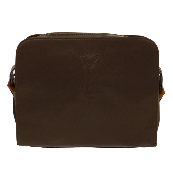 SAINT LAURENT Shoulder Bag Nylon Brown Auth 39940 - Picture 2 of 16